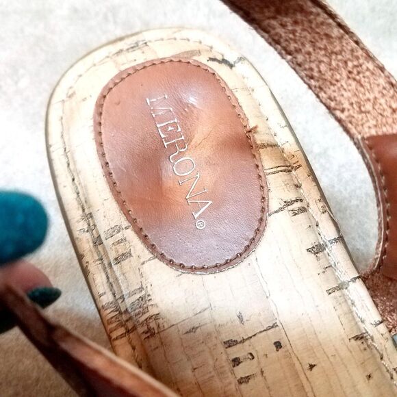 Merona Womens Size 9 Brown Thong Slingback Sandals - Picture 11 of 11